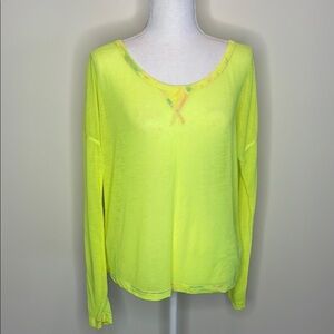 Mossimo Supply Neon Yellow Women's Top/Cover-Up. Medium